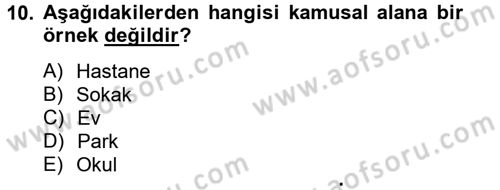 Din Sosyolojisi Dersi 2012 - 2013 Yılı (Final) Dönem Sonu Sınav Soruları 10. Soru