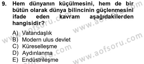 Din Sosyolojisi Dersi 2012 - 2013 Yılı (Final) Dönem Sonu Sınav Soruları 9. Soru