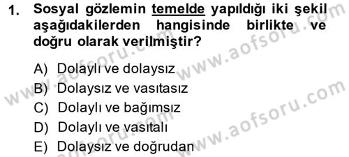 Din Sosyolojisi Dersi 2013 - 2014 Yılı (Vize) Ara Sınav Soruları 1. Soru