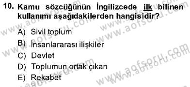Din Sosyolojisi Dersi 2013 - 2014 Yılı (Final) Dönem Sonu Sınav Soruları 10. Soru