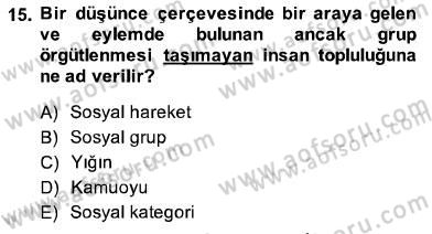 Din Sosyolojisi Dersi 2013 - 2014 Yılı (Final) Dönem Sonu Sınav Soruları 15. Soru