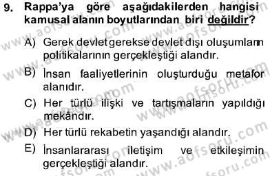 Din Sosyolojisi Dersi 2013 - 2014 Yılı (Final) Dönem Sonu Sınav Soruları 9. Soru