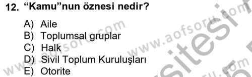 Din Sosyolojisi Dersi 2014 - 2015 Yılı (Final) Dönem Sonu Sınavı 12. Soru