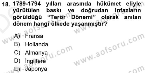 Din Sosyolojisi Dersi 2017 - 2018 Yılı 3 Ders Sınav Soruları 18. Soru