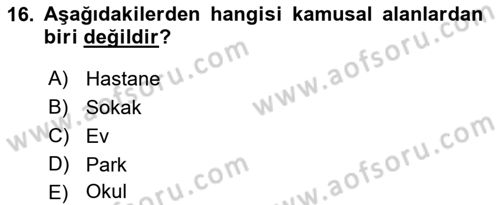 Din Sosyolojisi Dersi 2021 - 2022 Yılı Yaz Okulu Sınav Soruları 16. Soru