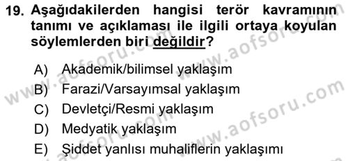 Din Sosyolojisi Dersi 2021 - 2022 Yılı Yaz Okulu Sınav Soruları 19. Soru