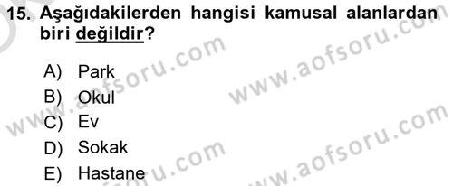 Din Sosyolojisi Dersi 2022 - 2023 Yılı Yaz Okulu Sınav Soruları 15. Soru