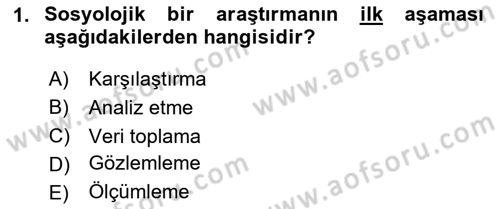 Din Sosyolojisi Dersi 2023 - 2024 Yılı (Final) Dönem Sonu Sınav Soruları 1. Soru