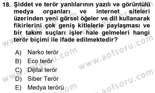 Din Sosyolojisi Dersi 2023 - 2024 Yılı (Final) Dönem Sonu Sınav Soruları 18. Soru