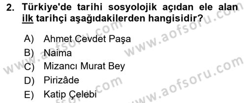 Din Sosyolojisi Dersi 2023 - 2024 Yılı Yaz Okulu Sınav Soruları 2. Soru