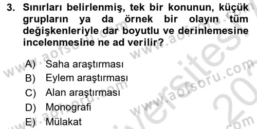 Din Sosyolojisi Dersi 2023 - 2024 Yılı Yaz Okulu Sınav Soruları 3. Soru