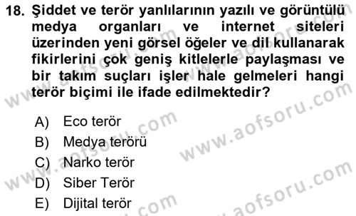 Din Sosyolojisi Dersi 2024 - 2025 Yılı (Final) Dönem Sonu Sınav Soruları 18. Soru