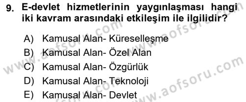 Din Sosyolojisi Dersi 2024 - 2025 Yılı (Final) Dönem Sonu Sınav Soruları 9. Soru