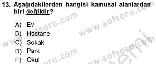 Din Sosyolojisi Dersi 2024 - 2025 Yılı Yaz Okulu Sınav Soruları 13. Soru