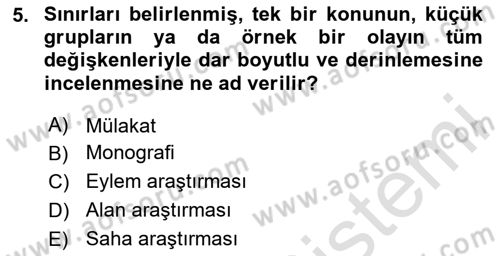 Din Sosyolojisi Dersi 2024 - 2025 Yılı Yaz Okulu Sınav Soruları 5. Soru