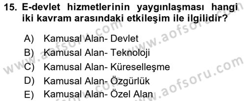 Din Sosyolojisi Dersi 2025 - 2026 Yılı Yaz Okulu Sınav Soruları 15. Soru