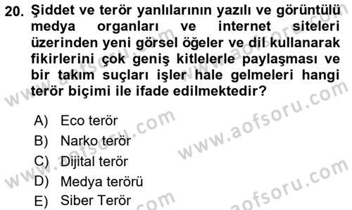 Din Sosyolojisi Dersi 2025 - 2026 Yılı Yaz Okulu Sınav Soruları 20. Soru