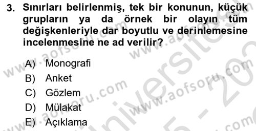 Din Sosyolojisi Dersi 2025 - 2026 Yılı Yaz Okulu Sınav Soruları 3. Soru