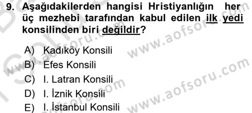 Yaşayan Dünya Dinleri Dersi 2015 - 2016 Yılı (Final) Dönem Sonu Sınav Soruları 9. Soru