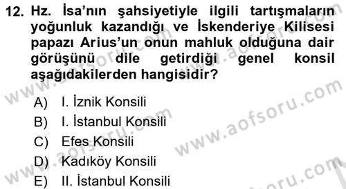 Yaşayan Dünya Dinleri Dersi 2016 - 2017 Yılı (Final) Dönem Sonu Sınav Soruları 12. Soru