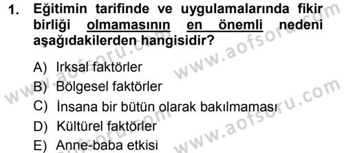 Din Eğitimi ve Din Hizmetlerinde Rehberlik Dersi 2012 - 2013 Yılı (Final) Dönem Sonu Sınav Soruları 1. Soru