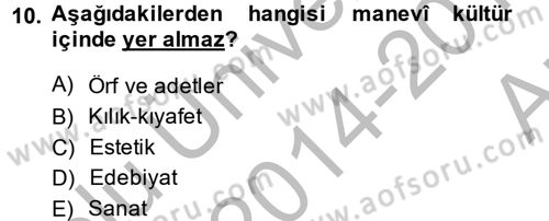 Din Eğitimi ve Din Hizmetlerinde Rehberlik Dersi 2014 - 2015 Yılı (Vize) Ara Sınav Soruları 10. Soru