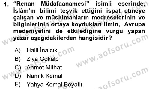Din Eğitimi ve Din Hizmetlerinde Rehberlik Dersi 2016 - 2017 Yılı 3 Ders Sınav Soruları 1. Soru