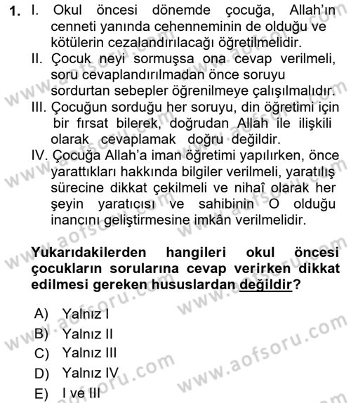 Din Eğitimi ve Din Hizmetlerinde Rehberlik Dersi 2017 - 2018 Yılı (Final) Dönem Sonu Sınav Soruları 1. Soru
