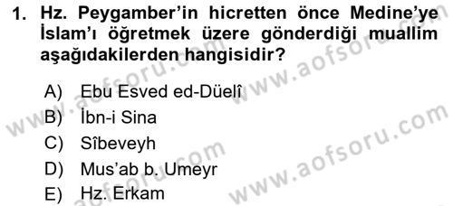 Din Eğitimi ve Din Hizmetlerinde Rehberlik Dersi 2018 - 2019 Yılı 3 Ders Sınav Soruları 1. Soru