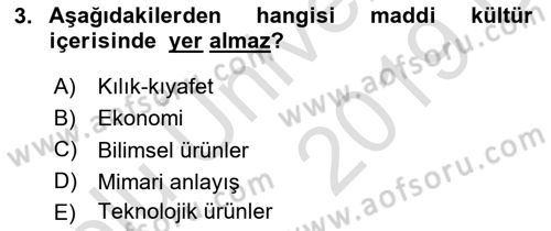 Din Eğitimi ve Din Hizmetlerinde Rehberlik Dersi 2018 - 2019 Yılı 3 Ders Sınav Soruları 3. Soru