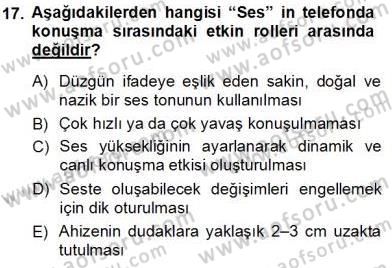 Bireyler Arası İletişim Dersi Ara Sınavı Deneme Sınav Soruları 17. Soru