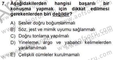 Bireyler Arası İletişim Dersi Ara Sınavı Deneme Sınav Soruları 7. Soru