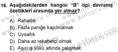 Bireyler Arası İletişim Dersi 2012 - 2013 Yılı (Final) Dönem Sonu Sınav Soruları 16. Soru