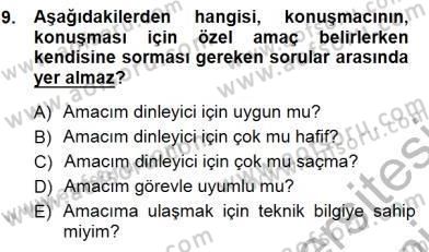 Bireyler Arası İletişim Dersi 2012 - 2013 Yılı (Final) Dönem Sonu Sınav Soruları 9. Soru