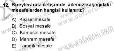 Bireyler Arası İletişim Dersi Ara Sınavı Deneme Sınav Soruları 12. Soru