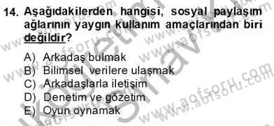 Bireyler Arası İletişim Dersi Ara Sınavı Deneme Sınav Soruları 14. Soru
