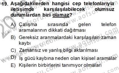Bireyler Arası İletişim Dersi Ara Sınavı Deneme Sınav Soruları 19. Soru