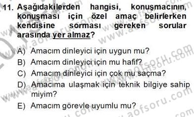 Bireyler Arası İletişim Dersi 2013 - 2014 Yılı (Final) Dönem Sonu Sınav Soruları 11. Soru