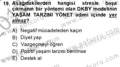 Bireyler Arası İletişim Dersi 2013 - 2014 Yılı (Final) Dönem Sonu Sınav Soruları 19. Soru