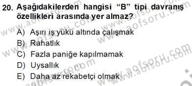 Bireyler Arası İletişim Dersi 2013 - 2014 Yılı (Final) Dönem Sonu Sınav Soruları 20. Soru