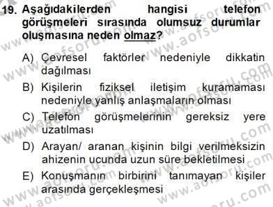 Bireyler Arası İletişim Dersi Ara Sınavı Deneme Sınav Soruları 19. Soru