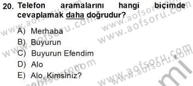 Bireyler Arası İletişim Dersi 2014 - 2015 Yılı (Vize) Ara Sınav Soruları 20. Soru