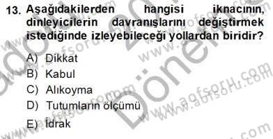Bireyler Arası İletişim Dersi 2014 - 2015 Yılı (Final) Dönem Sonu Sınav Soruları 13. Soru