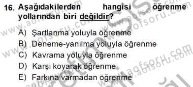 Bireyler Arası İletişim Dersi 2014 - 2015 Yılı (Final) Dönem Sonu Sınav Soruları 16. Soru