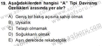 Bireyler Arası İletişim Dersi 2014 - 2015 Yılı (Final) Dönem Sonu Sınav Soruları 19. Soru