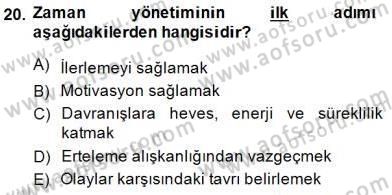 Bireyler Arası İletişim Dersi 2014 - 2015 Yılı (Final) Dönem Sonu Sınav Soruları 20. Soru