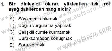Bireyler Arası İletişim Dersi 2015 - 2016 Yılı (Vize) Ara Sınav Soruları 1. Soru