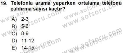 Bireyler Arası İletişim Dersi Ara Sınavı Deneme Sınav Soruları 19. Soru