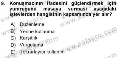 Bireyler Arası İletişim Dersi 2015 - 2016 Yılı (Vize) Ara Sınav Soruları 9. Soru