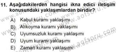 Bireyler Arası İletişim Dersi 2015 - 2016 Yılı (Final) Dönem Sonu Sınav Soruları 11. Soru